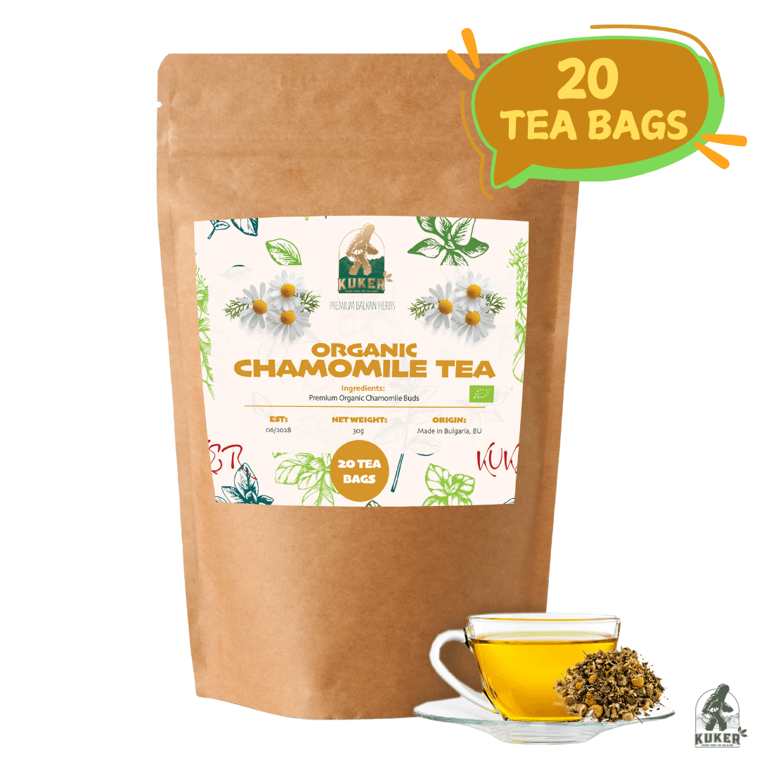 Organic Chamomile Tea 20 Biodegradable Bags | 30g - Kuker Shop