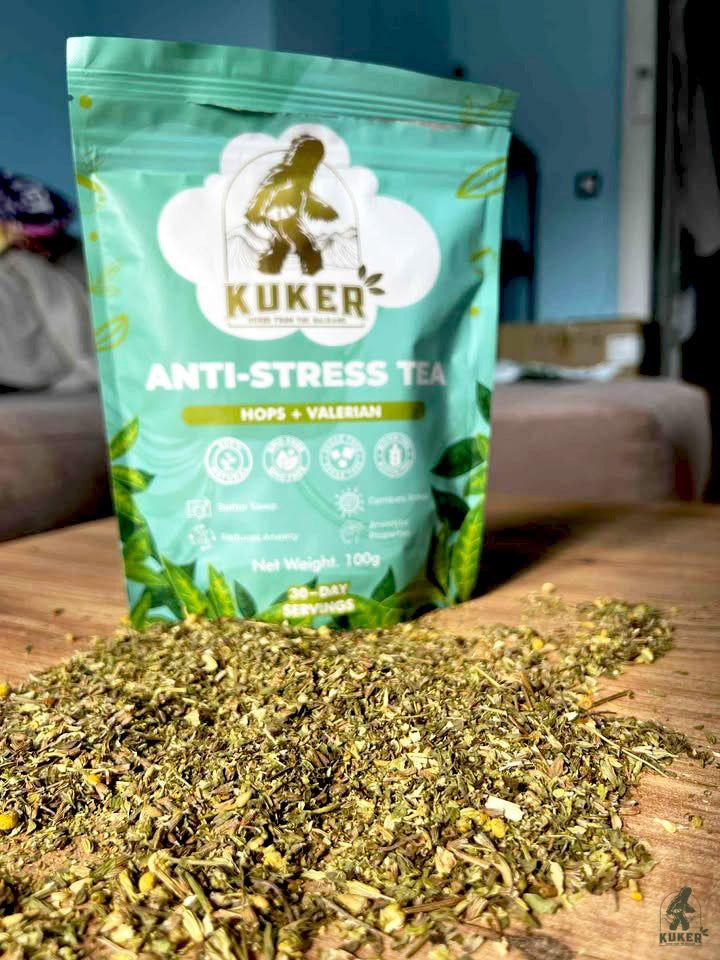 KUKER® Anti-Stress Tea 100g Loose Leaf | Relaxing Herbal Tea for Stress Relief & Anxiety