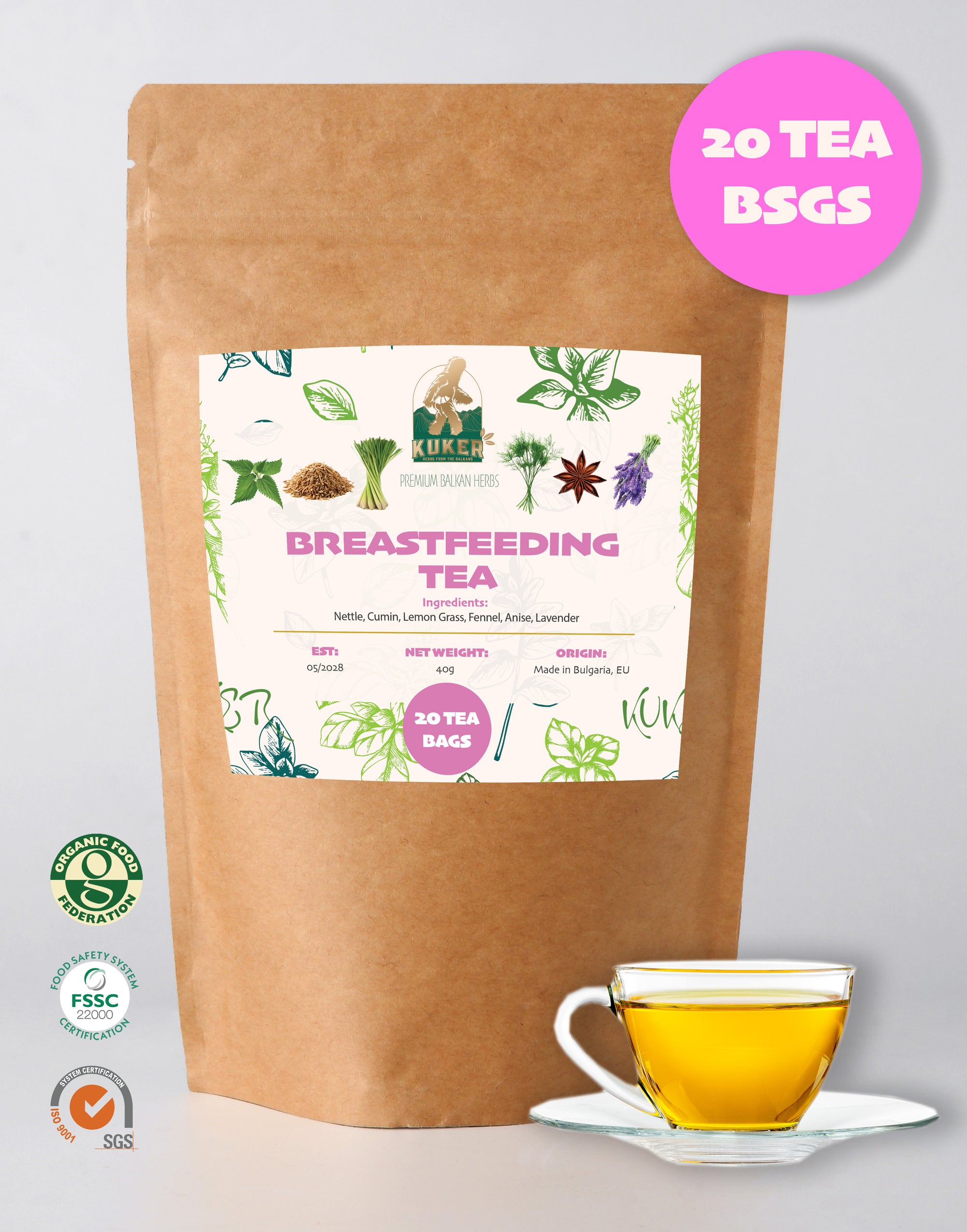 Nursing Tea 30g | Breastfeeding & Lactation Tea 20 Bags