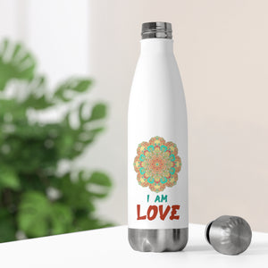 I am Love 20oz Insulated Bottle For Yoga Inner Peace Water Structuring Bottle
