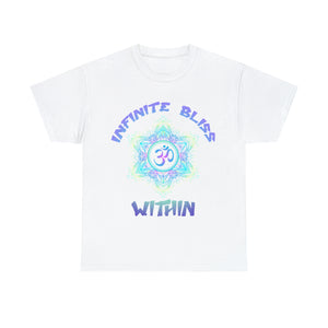 Yoga Unisex Heavy Cotton Tee Shirt Infinite Bliss Within Mandala Shirt Spiritual Yoga Mantra Gift for Yoga Instructor