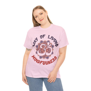 Yoga Unisex Heavy Cotton Tee Shirt Mindfulness Mandala Shirt Spiritual Yoga Mantra Gift for Yoga Instructor