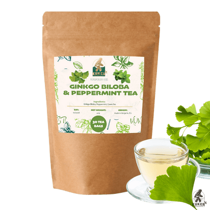 KUKER® Ginkgo Biloba Tea & Peppermint 20 Tea Bags | 30g