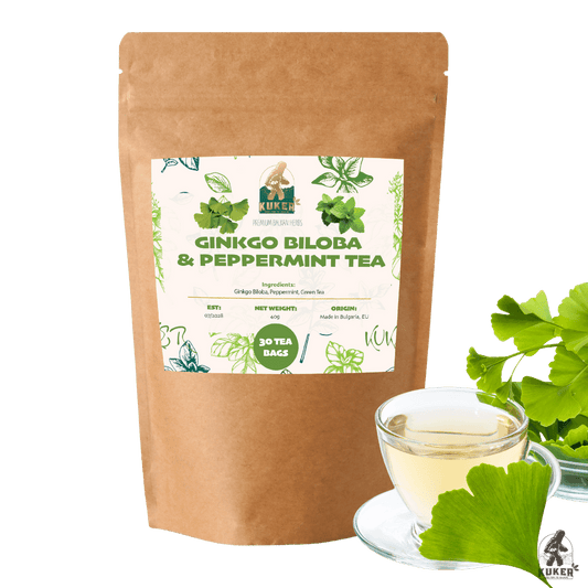 KUKER® Ginkgo Biloba Tea & Peppermint 20 Tea Bags | 30g