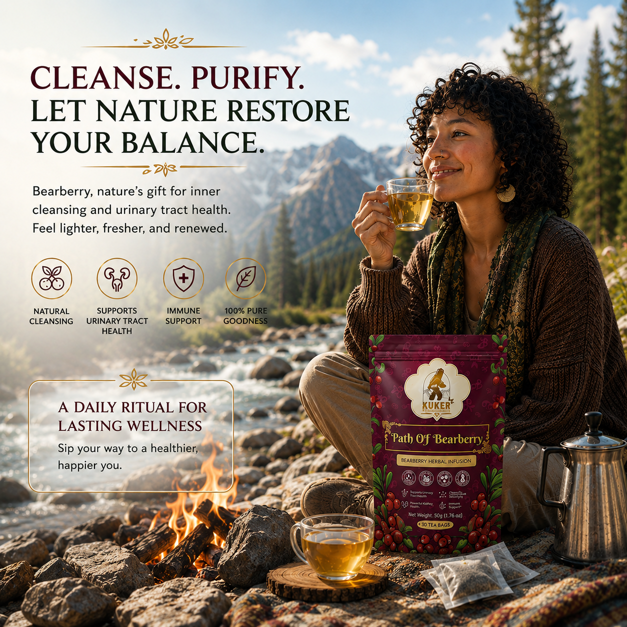 KUKER® Path of Bearberry Tea 30 Tea Bags | 50g
