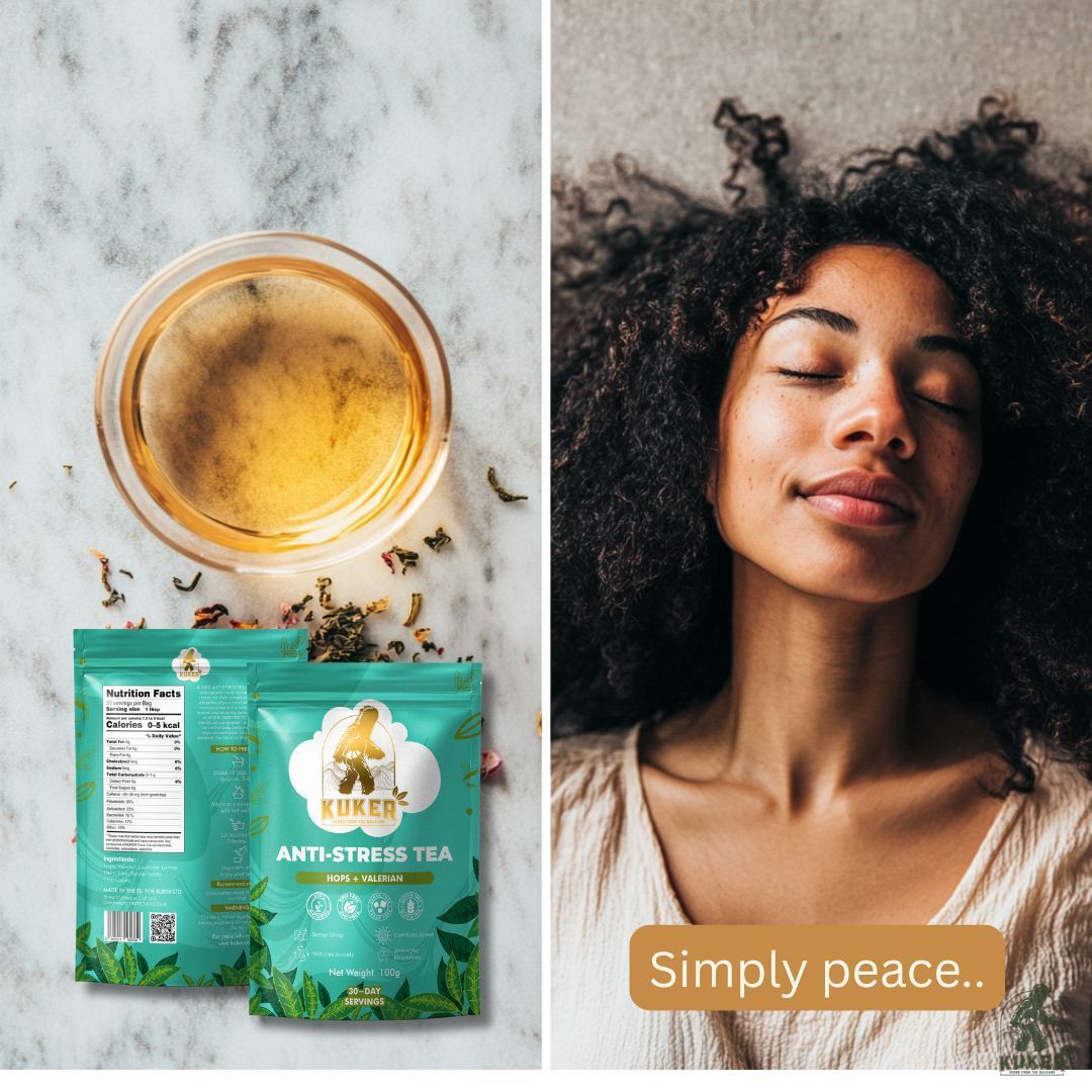 KUKER® Anti-Stress Tea 100g Loose Leaf | Relaxing Herbal Tea for Stress Relief & Anxiety
