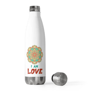 I am Love 20oz Insulated Bottle For Yoga Inner Peace Water Structuring Bottle