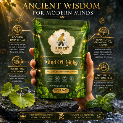 KUKER® Mind of Ginkgo Tea 30 Tea Bags | with Peppermint