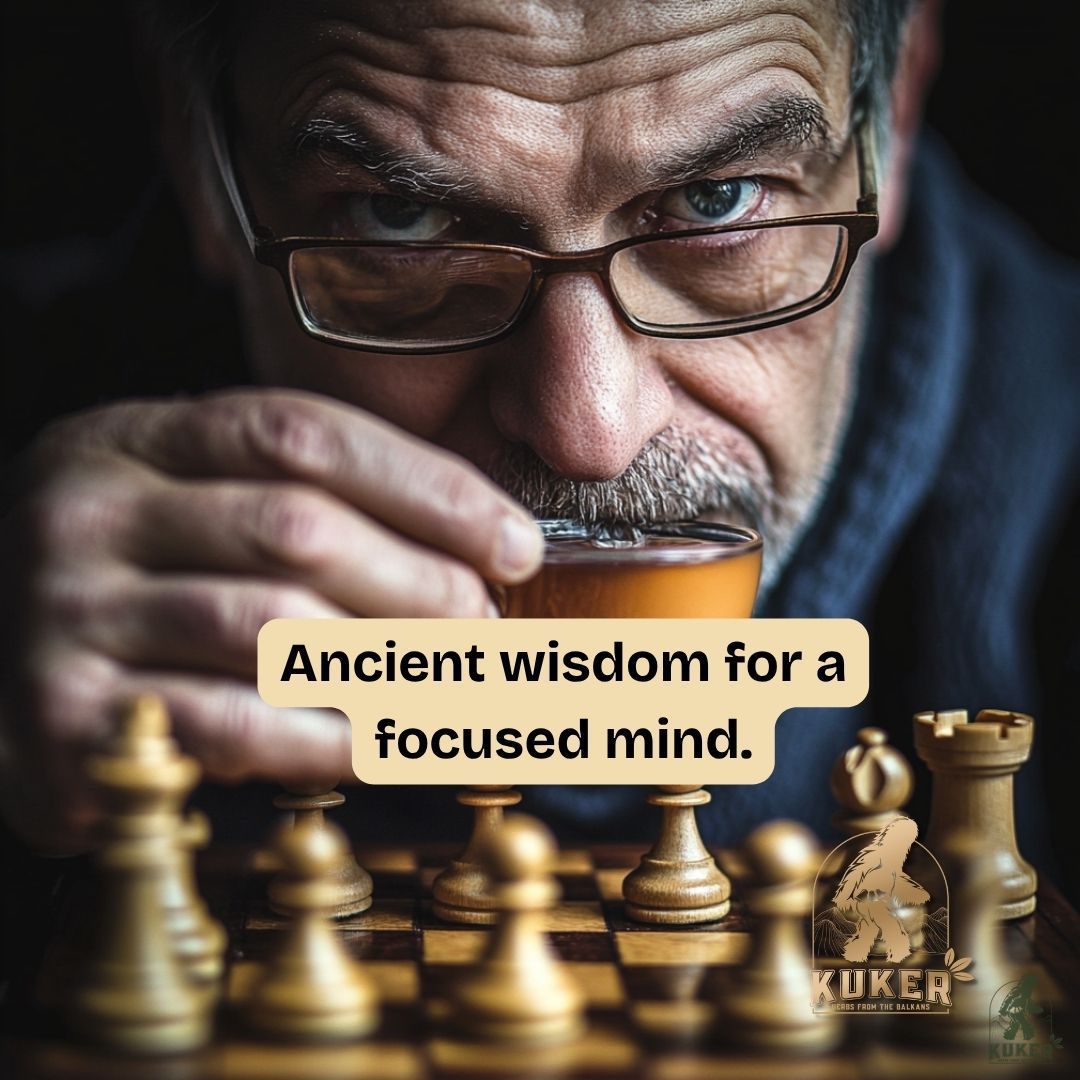 KUKER® Focus Tea Loose Leaf 100g | Brain Boost Herbal Tea for Mental Clarity & Concentration