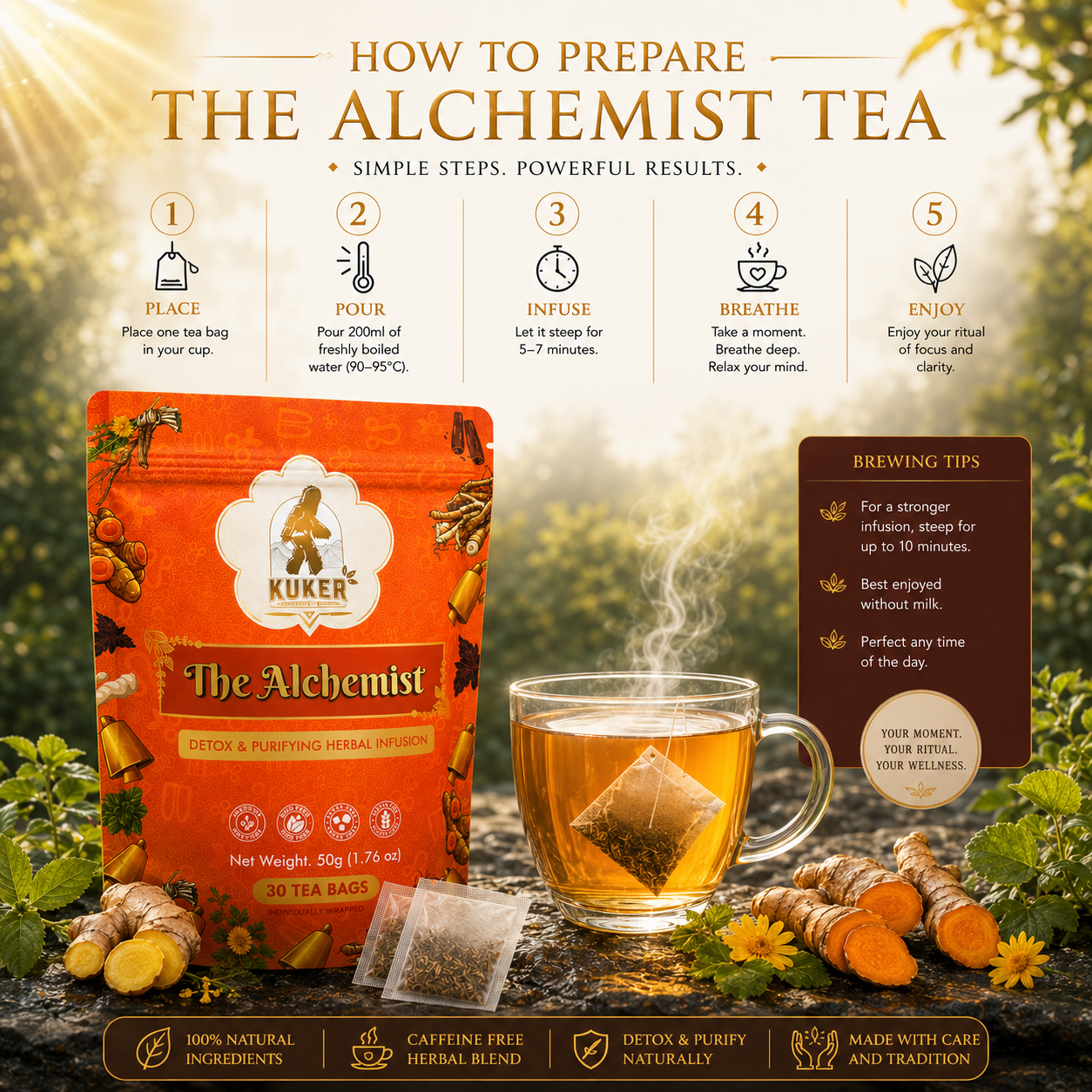 KUKER® Alchemist Tea 30 Tea Bags | Detox Tea