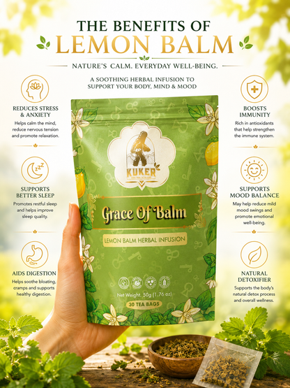 KUKER® Lemon Balm Tea 30 Tea Bags | 50g