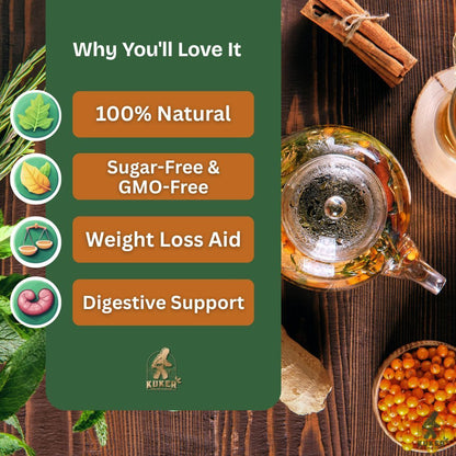 KUKER® Detox Tea 100g Loose Leaf | Weight Loss Tea for Natural Digestion & Cleanse Support