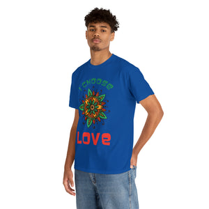 Spiritual Yoga Shirt I Choose Love Unisex Heavy Cotton Tee Mandala Shirt Yoga Mantra Gift for Yoga Instructor