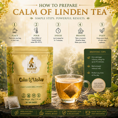 KUKER® Calm Of Linden Tea |  30 Tea Bags