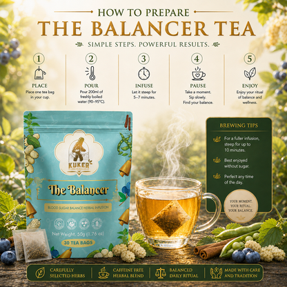 KUKER® Balancer Tea  30 Tea Bags | Diabetics Tea