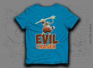"Evil Chaser" Organic Cotton T-shirt with KUKER | 2