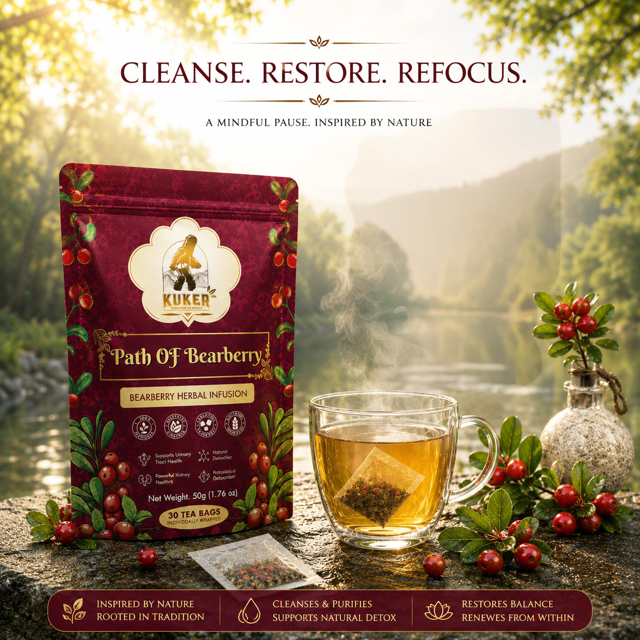 KUKER® Path of Bearberry Tea 30 Tea Bags | 50g