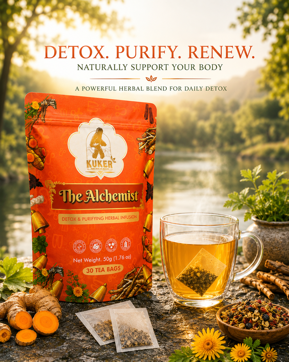 KUKER® Alchemist Tea 30 Tea Bags | Detox Tea