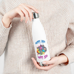 Spiritual Yoga Bottle Happy Mind Happy Soul 20oz Insulated Bottle For Yoga Inner Peace Water Structuring Bottle