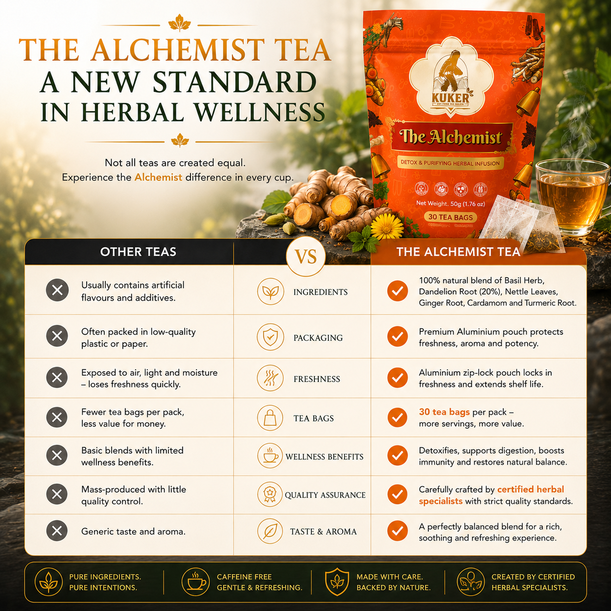 KUKER® Alchemist Tea 30 Tea Bags | Detox Tea