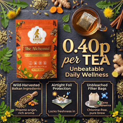 KUKER The Alchemist Botanical Detox Infusion – 30 Unbleached Tea Bags