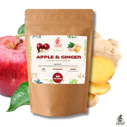 KUKER® Apple & Ginger Root Tea 30g | 20 Bags - Kuker Shop