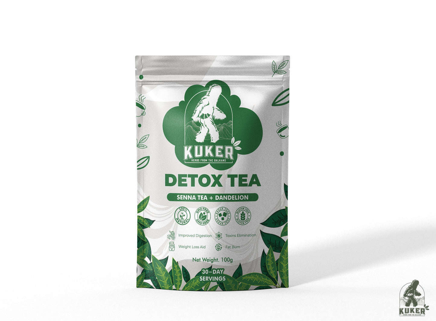 KUKER® Detox Tea 100g Loose Leaf | Weight Loss Tea for Natural Digestion & Cleanse Support