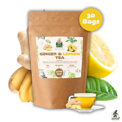 KUKER®  Ginger Tea with Lemon 30 Tea Bags | 60g