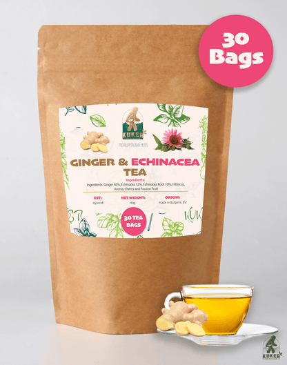 KUKER® Echinacea & Ginger Tea 30g | 20 Bags - Kuker Shop