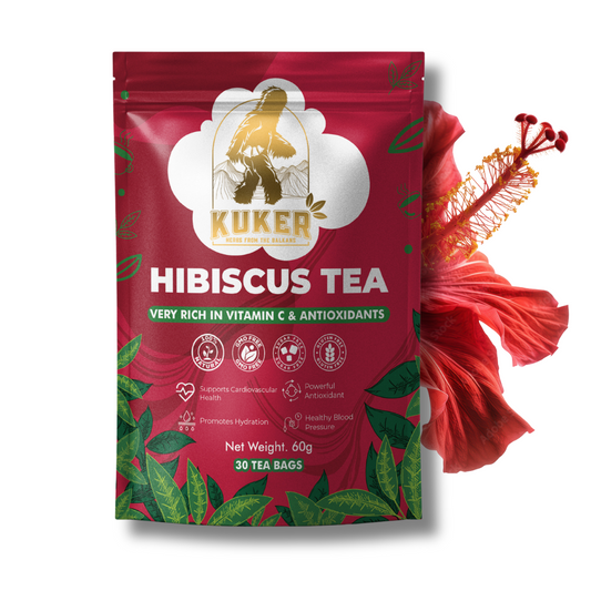 KUKER Hibiscus Tea bags – Bulgarian hibiscus herbal tea infusion with 30 tea bags
