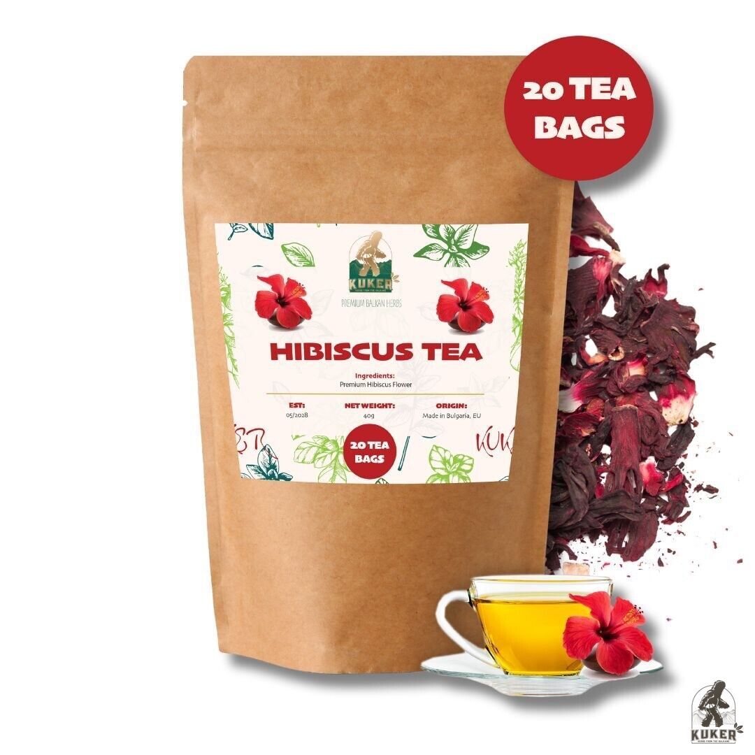 KUKER® Hibiscus Tea 30 Tea Bags | 40g