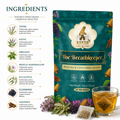 KUKER® Breathkeeper Bronchial Tea 30 Tea Bags | 50g