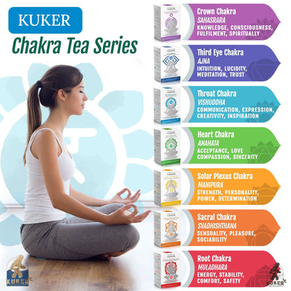 Throat Chakra Tea 20 Biodegradable Bags | 30g Vishuddha Balance Yoga Tea