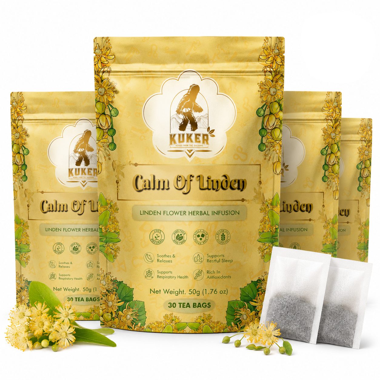 KUKER® Calm Of Linden Tea |  30 Tea Bags