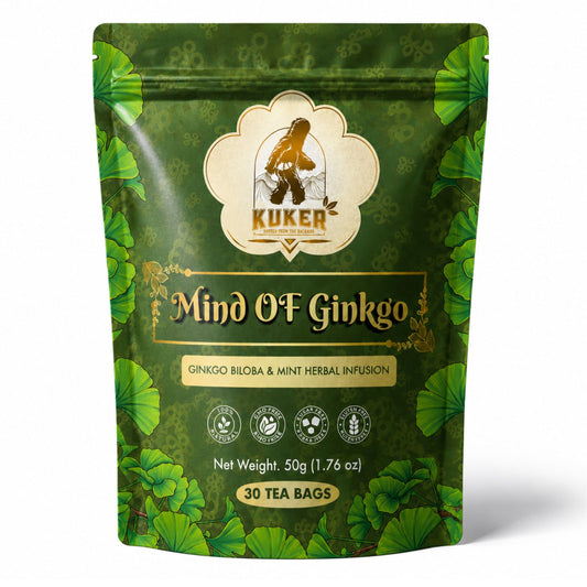 KUKER® Mind of Ginkgo Tea 30 Tea Bags | with Peppermint