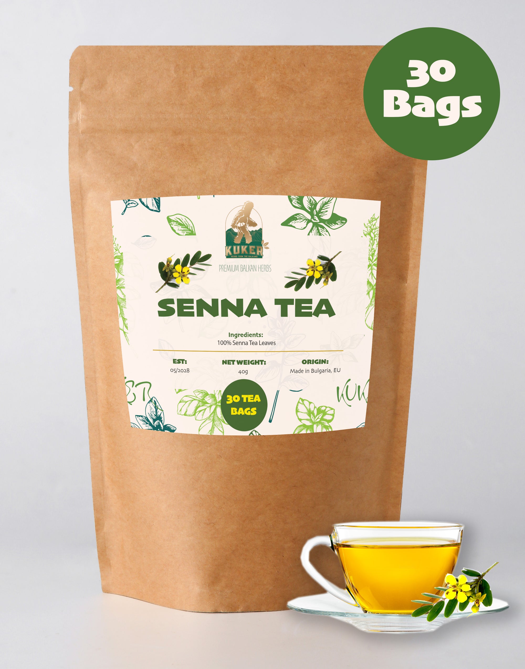 Senna Tea 30 Tea Bags | Premium Laxative Weight Loss Aid 50g