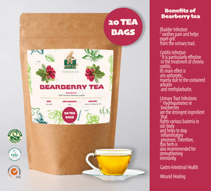 Bearberry Tea 30g | Uva Ursu Kidney Herbal Tea 20 Bags