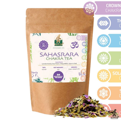 Crown Chakra Tea 20 Biodegradable Bags | 30g Sahasrara Balance Yoga Tea