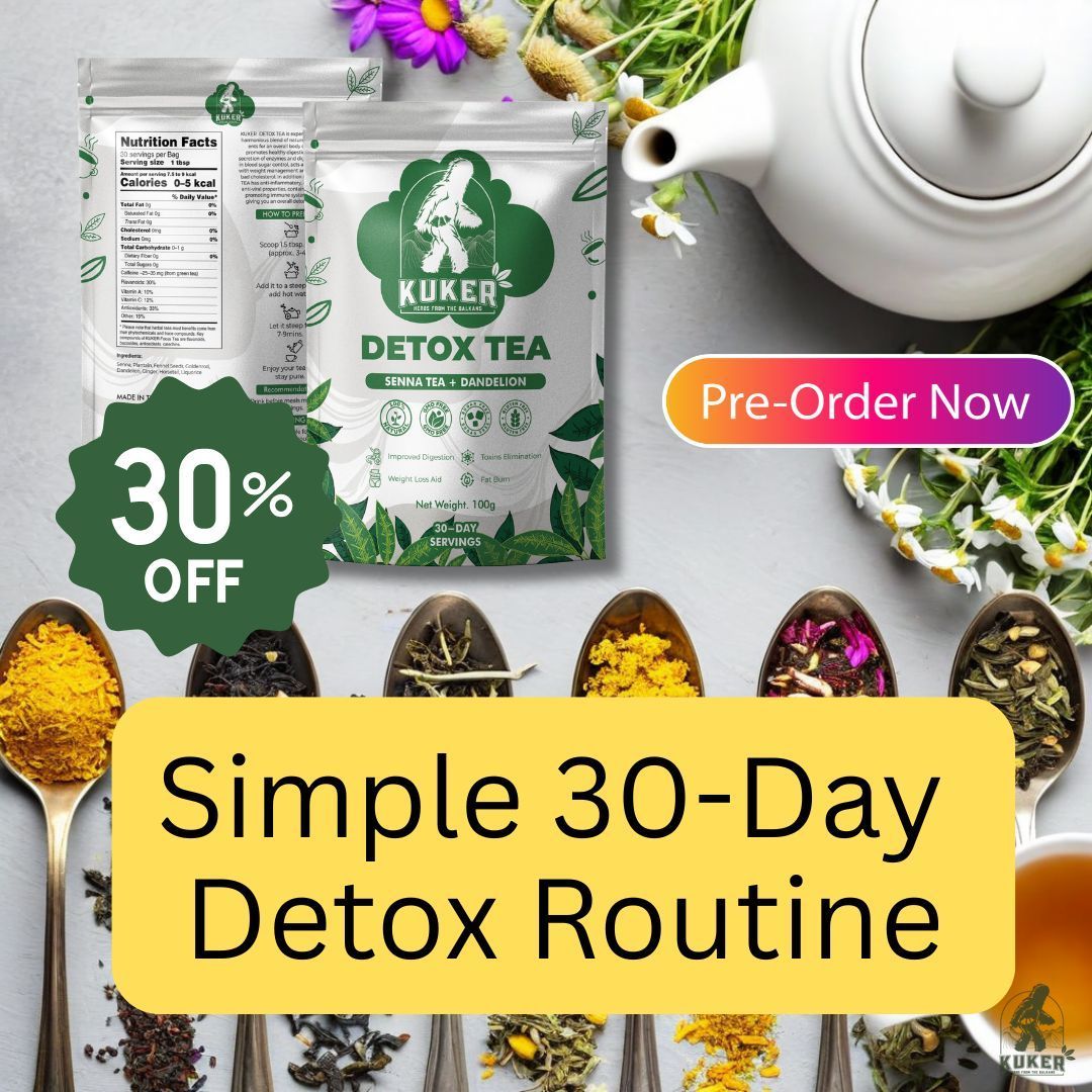 KUKER® Detox Tea 100g Loose Leaf | Weight Loss Tea for Natural Digestion & Cleanse Support