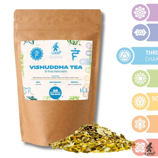 Throat Chakra Tea 20 Biodegradable Bags | 30g Vishuddha Balance Yoga Tea